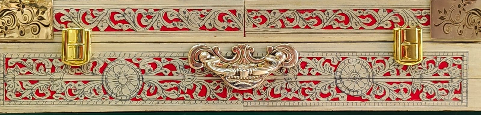 Red suitcase for the budget.