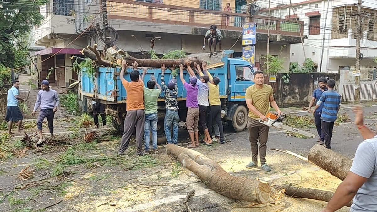Heavy rain lashes parts of Tripura.