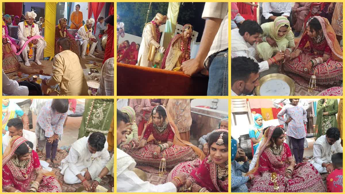 Collective wedding in same family in Hisar.