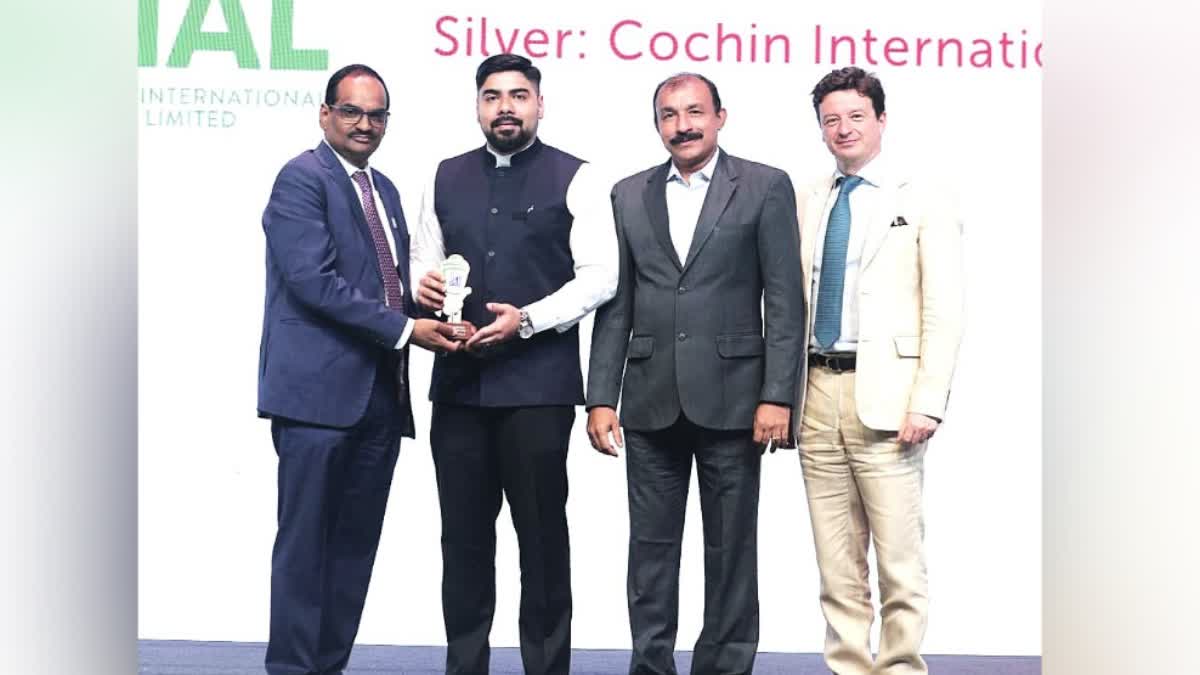 CIAL Airport Kochi  Cochin Airport global award  Cochin International Airport news  CIAL airport wins global award