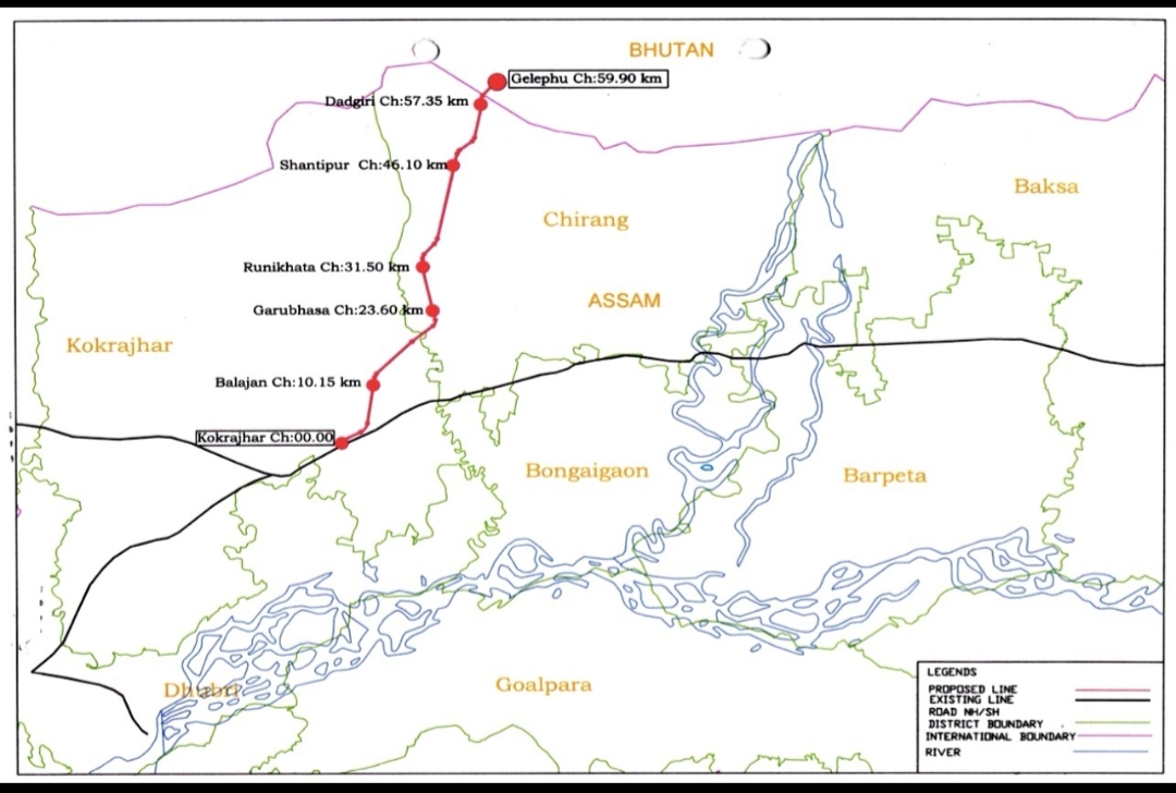 Assam India to Bhutan train coming soon