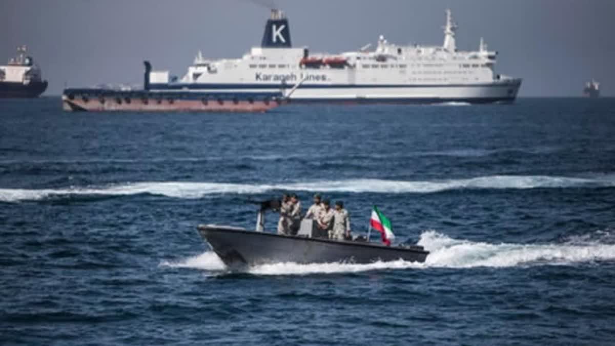 IRAN FIRES ON CONTAINER SHIP