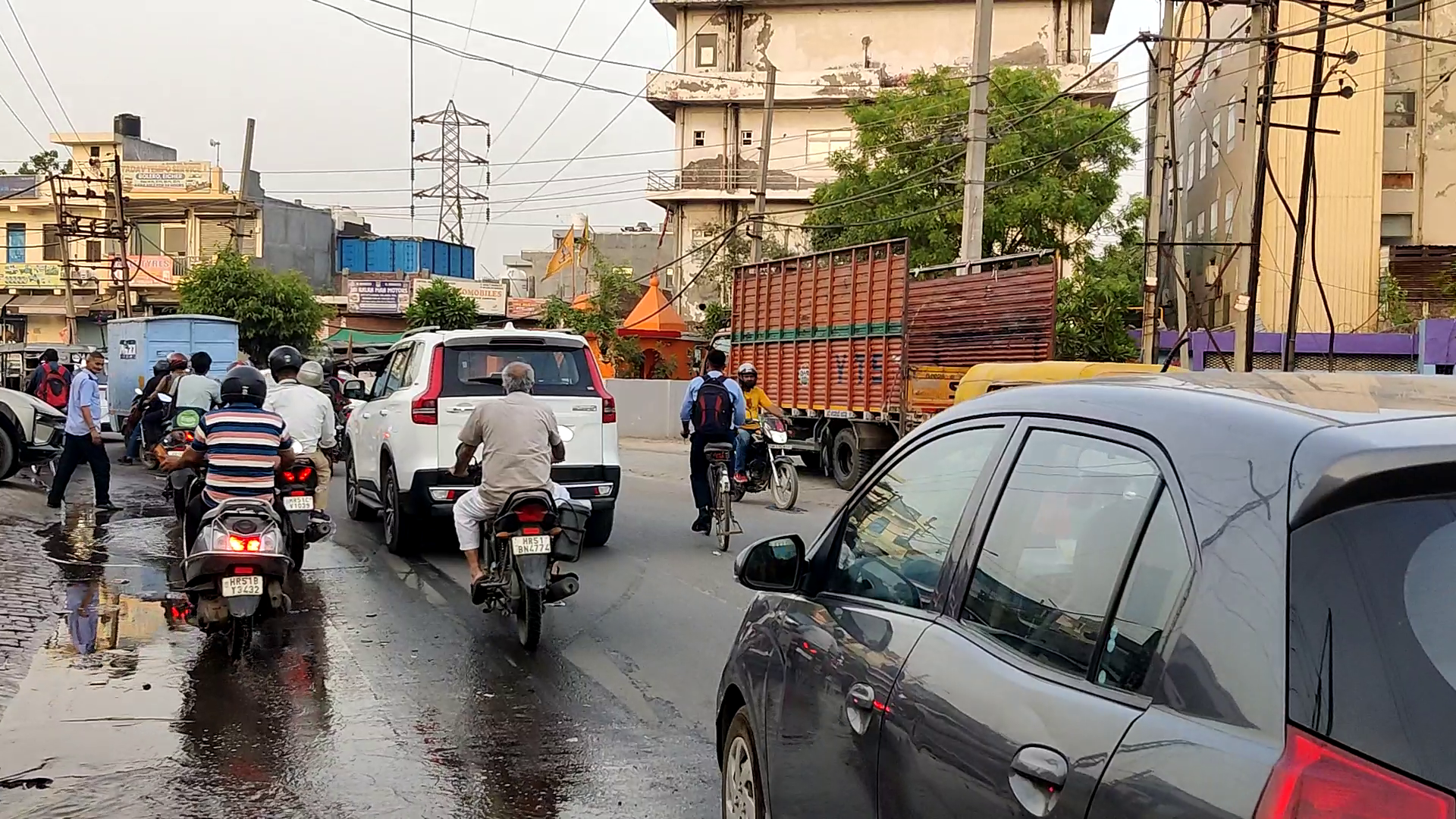 Traffic Jam in Faridabad