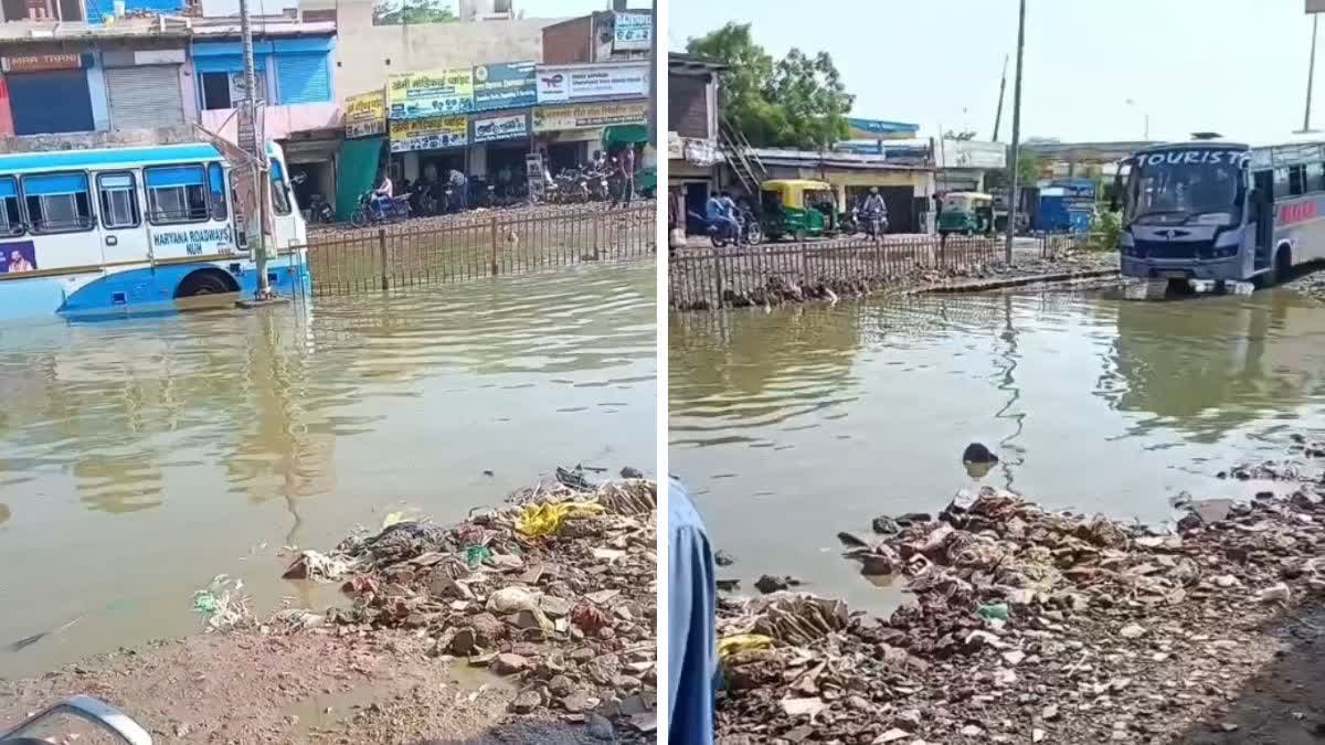 waterlogging in Rewari