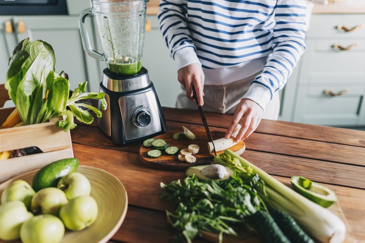 Leafy greens in the kitchen