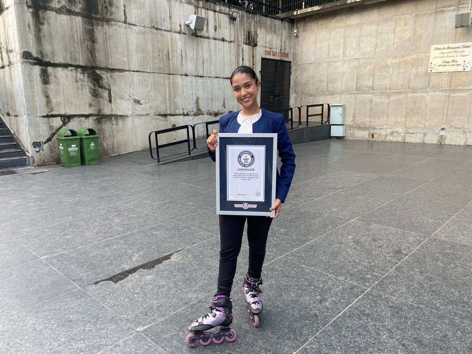 Chandigarh skating girl Janvi Jindal created history made 5 Guinness World Records in her name