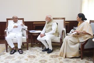 Sharad Pawar and Supriya Sule meet Prime Minister Narendra Modi