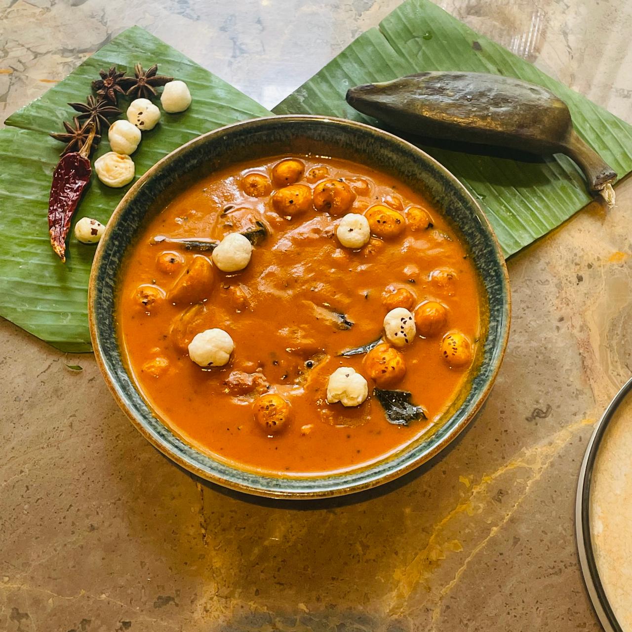 Raw Banana and Makhana Curry