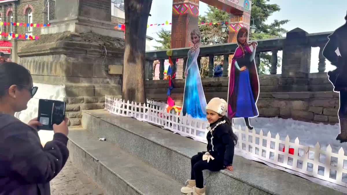 Fake snow for Winter Carnival in Shimla