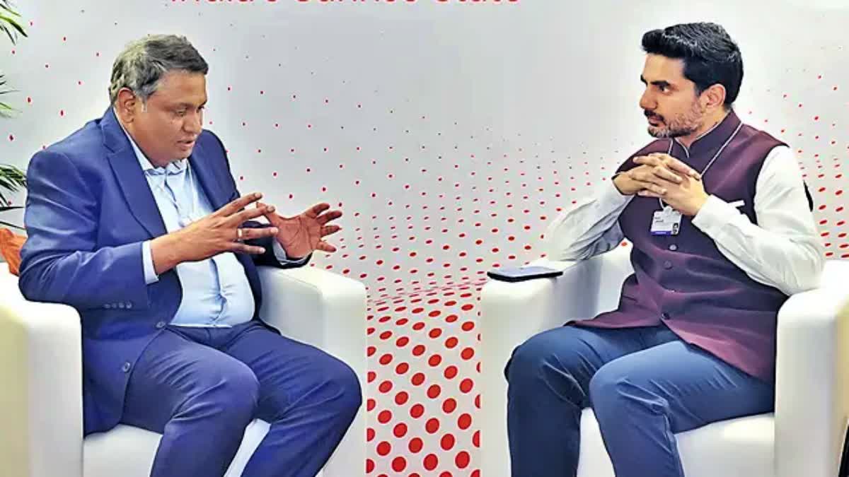Minister Nara Lokesh at the Renew Power Roundtable Meeting