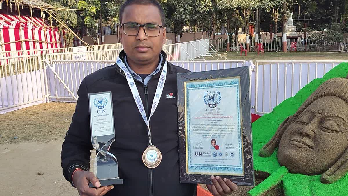 Bihar Sand Artist Madhurendra Kumar Enters World Records with 50th Buddha Sculpture