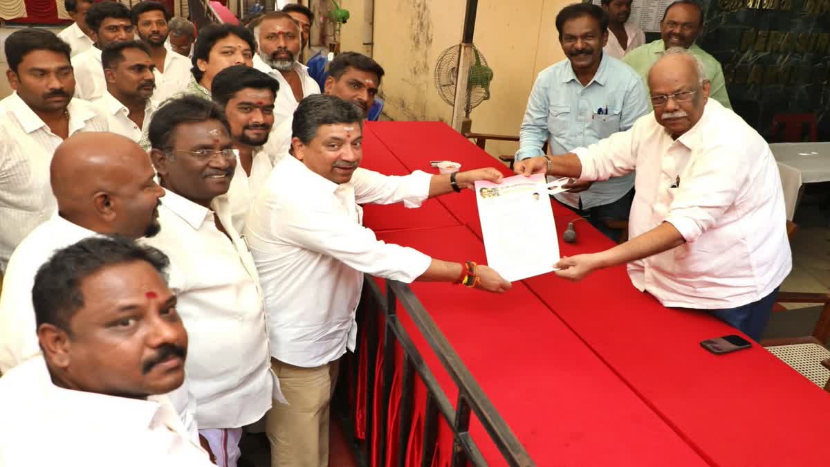 விருப்ப மனுவை சமர்பித்த அமைச்சர் பிடிஆர் பழனிவேல் தியாகராஜன்