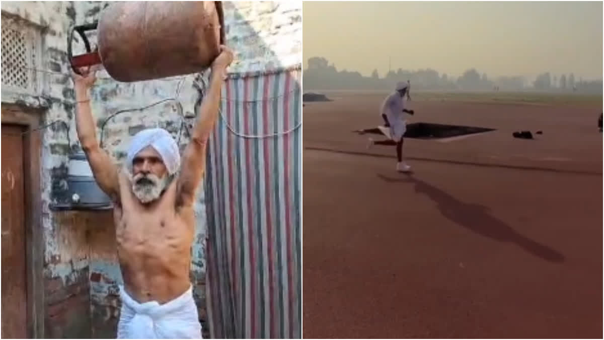 Sonipat six-pack Tau Sanjay alias Kala Pehelwan runs 25 kilometres and completes 800 squats daily at age of 51