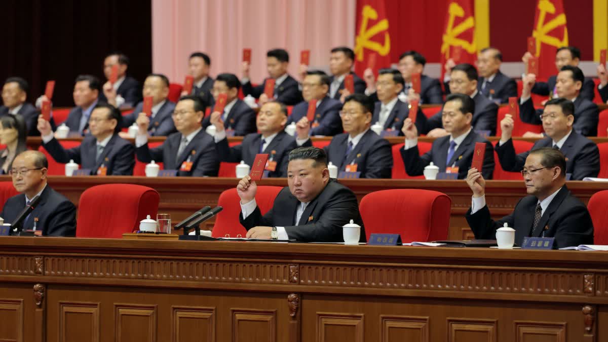 Kim Jong Un Re elected to Top Post of North Korea Ruling Party as It Hails His Nuclear Buildup Urdu News