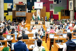 Uproar in Haryana Assembly over IDFC First Bank Bhupinder Hooda Nayab Singh saini