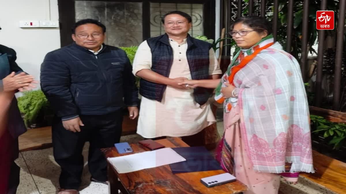 Former BJP minister Nandita Garlosa has joined the Congress ahead of the assembly election 2026