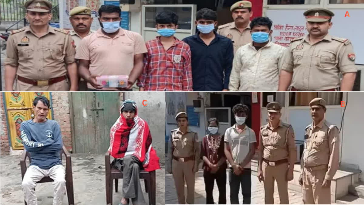 The catch since March 14 (clockwise from top): Nine from Ghaziabad (1); Naushad & Meera from Faridabad (2); Sameer from Shamli (3)