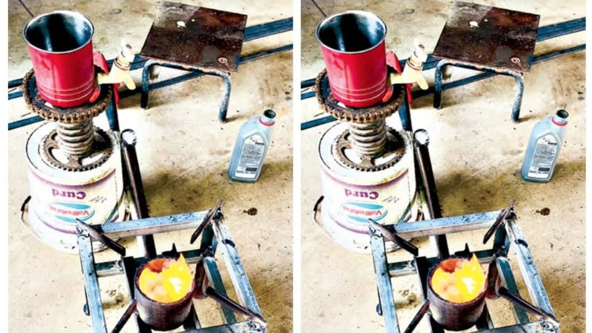 To Fix Fuel Crisis Local Innovator Comes Up With Stove Powered By Waste Engine Oil To Fix Fuel Crisis Local Innovator Comes Up With Stove Powered By Waste Engine Oil Etv Bharat
