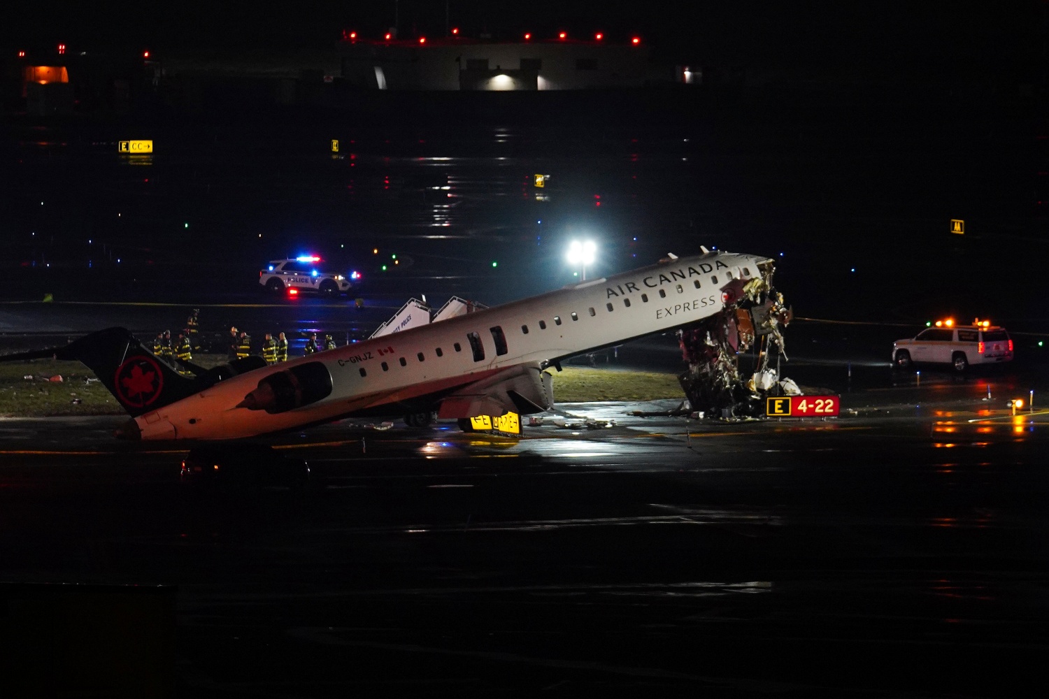 Air Canada Flight Collides With Port Authority Vehicle