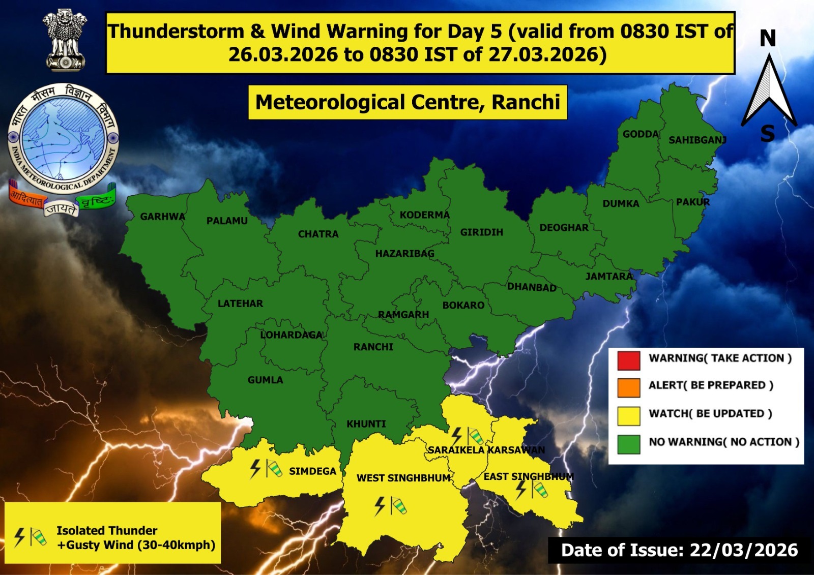 WEATHER UPDATES IN JHARKHAND