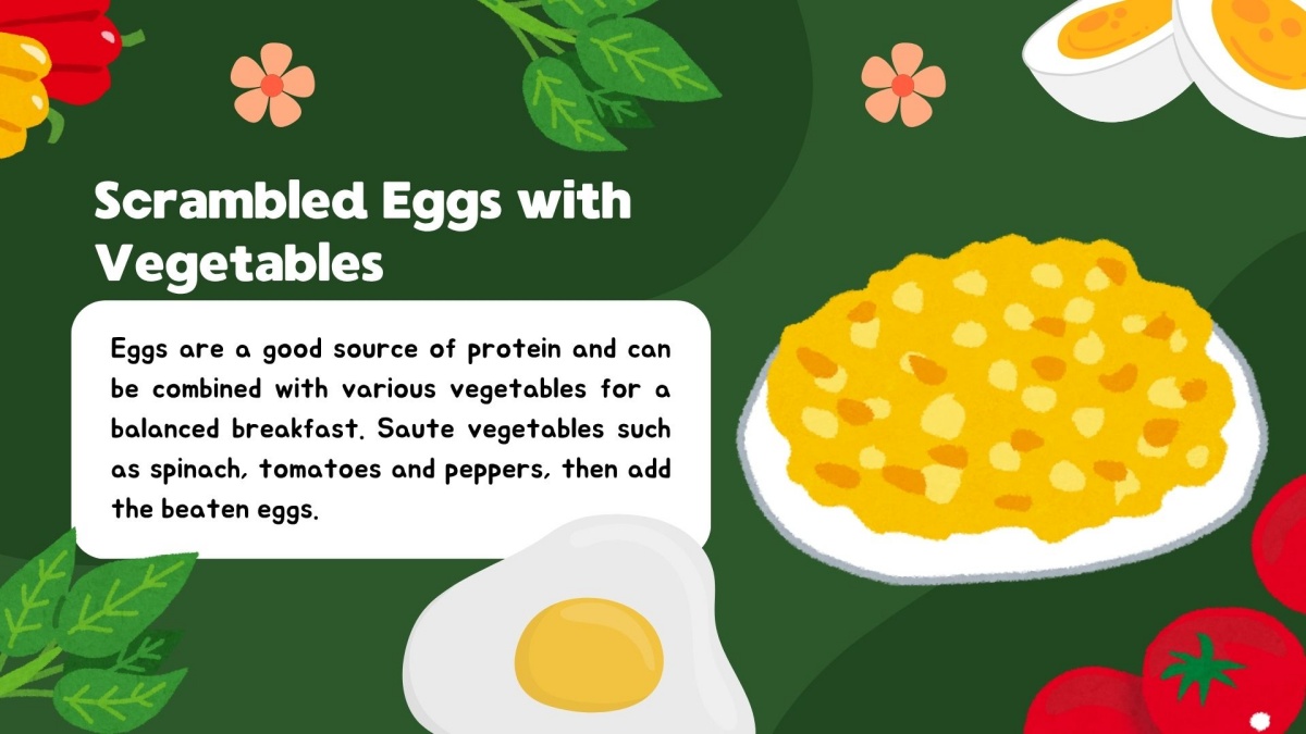 Scrambled eggs with veggies