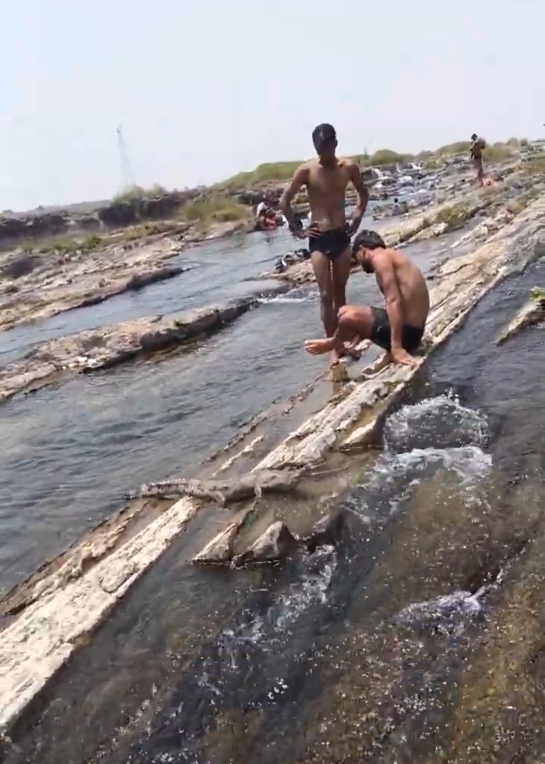 SIDHI YOUTHS FUN WITH ALLIGATORS