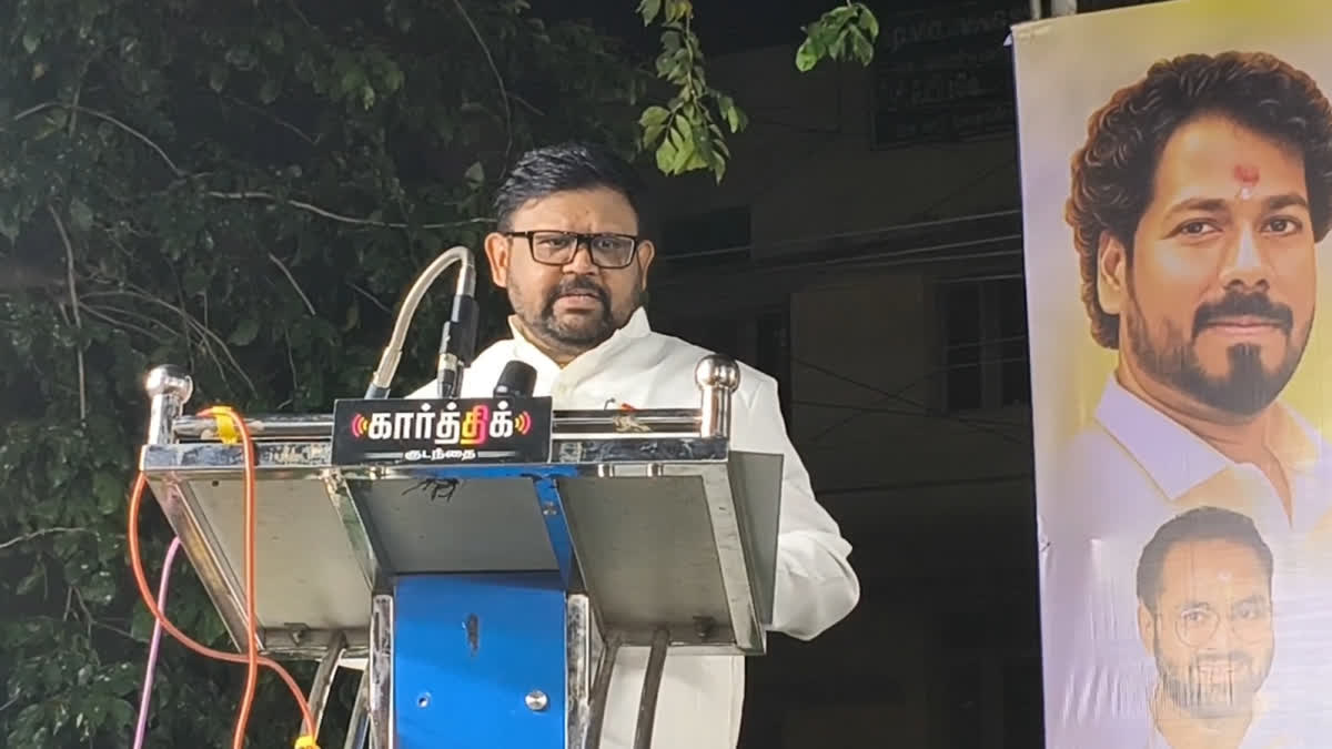 தவெக பொதுக்கூட்டத்தில் பேசிய முதன்மை செய்தி தொடர்பாளர் வைகைச் செல்வன்