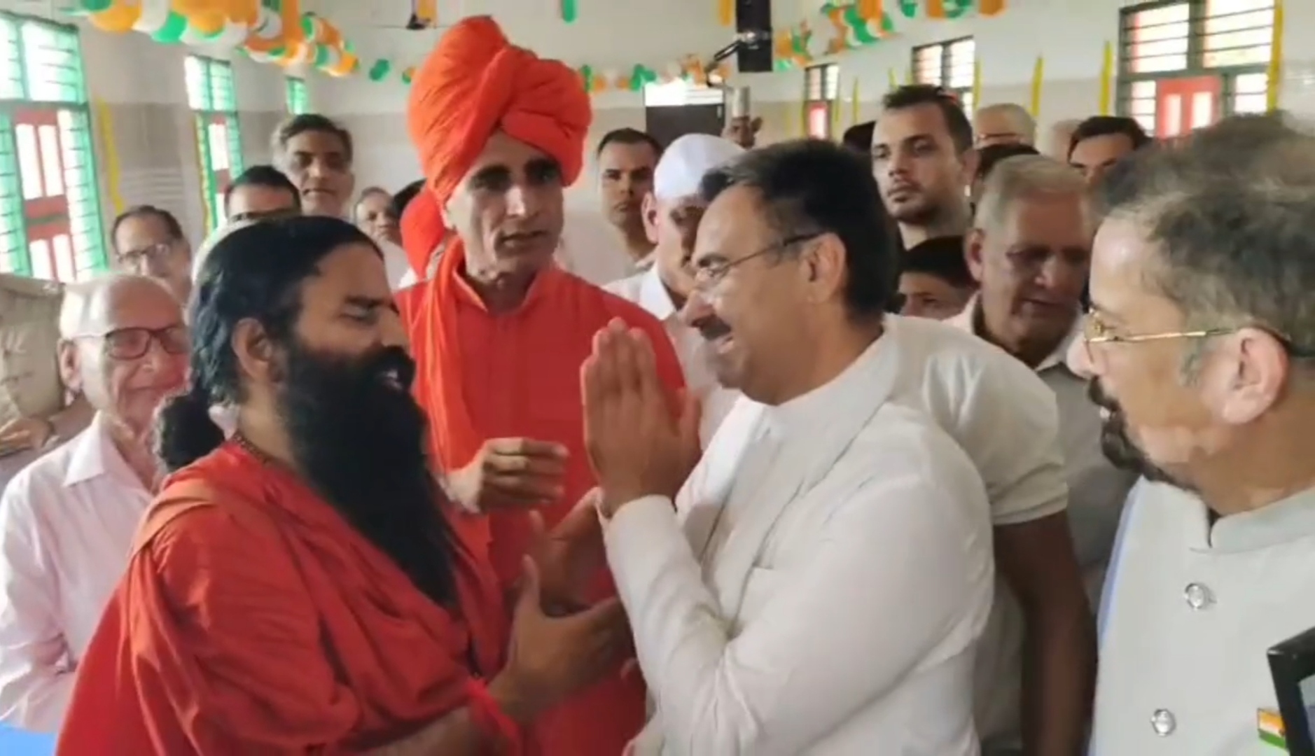 Baba Ramdev in Karnal Haryana Statement on Rahul Gandhi Vande Mataram Brij Bhushan sharan Singh