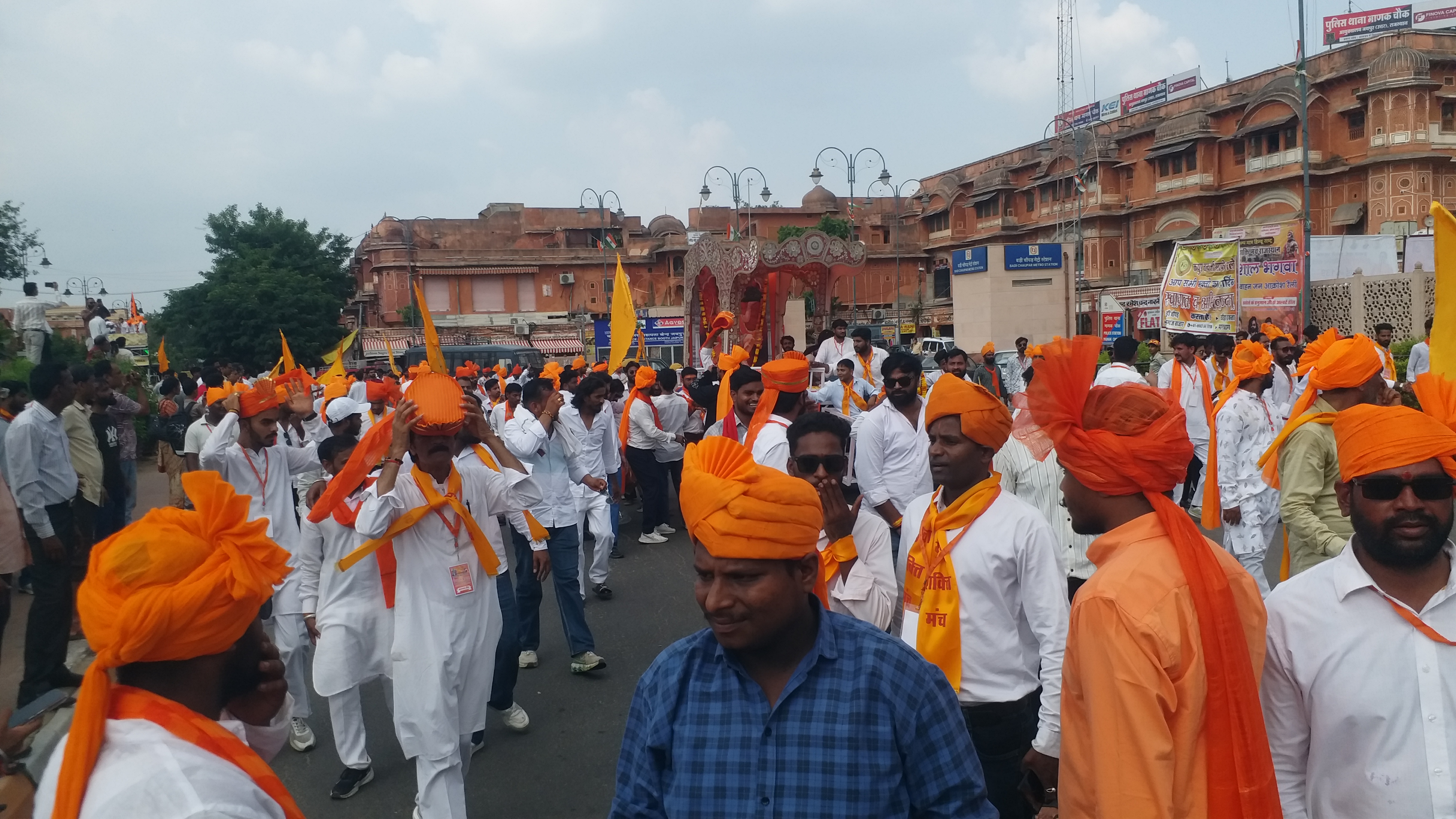 A view of the 'Jan Aakrosh' rally.