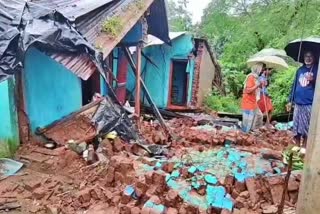 A house collapsed in Udayagiri block of Gajapati district.