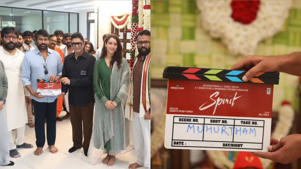 Chiranjeevi Attends Muhurat as Prabhas, Vanga Kick Off Spirit