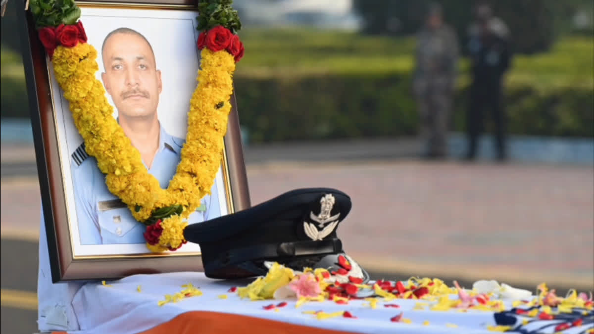 Mortal Remains Of Wing Commander Namansh Syal Brought To Sulur Air Base