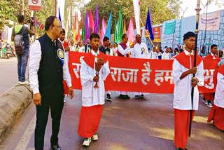 Christian community members took out procession from St Maria Church in Ranchi