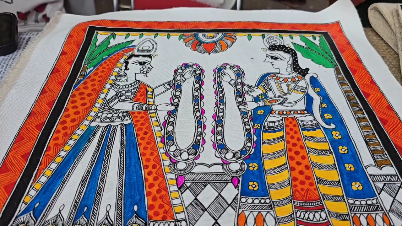 Bihar artist Siddhita Mishra reached the International Geeta Mahotsav with Madhubani Mithila art