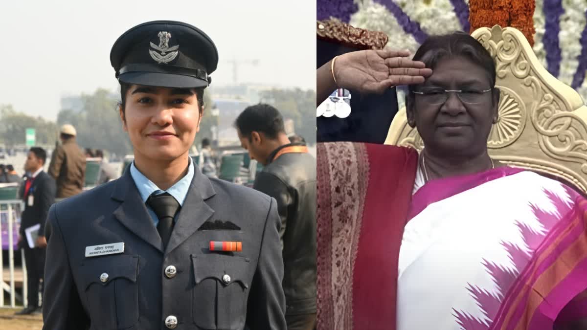 flight-lieutenant-akshita-dhankhar-president-draupadi-murmu-republic-day-2026-flag-hoisting