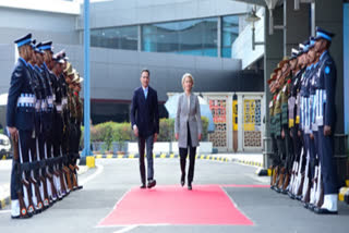 EU Chief Ursula Von Der Leyen Arrives In India