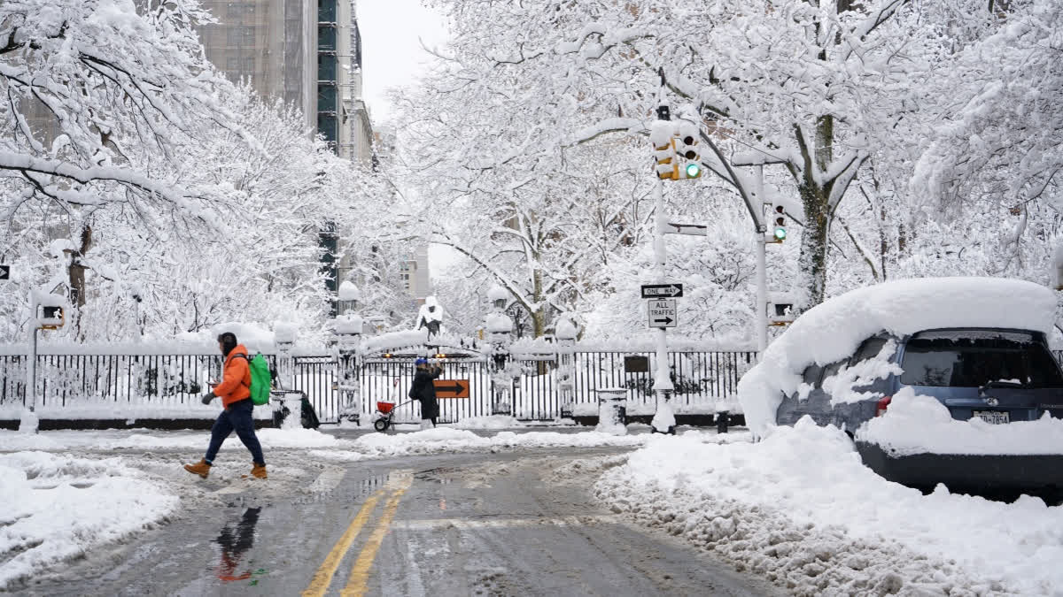 snowstorm Hits Northeast US over 11000 Flights Cancelled offices and schools closed in New York Urdu News