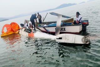helicopter crash landing into sea near port blair andaman