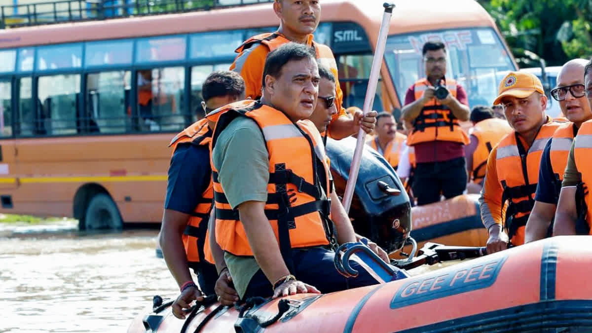 Assam Faces 'Unimaginable' Deluge: CM Sarma Leads Boat Survey as Death Toll Hits 50