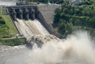 घटा पौंग बांध का जलस्तर