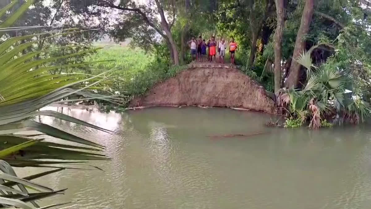 बेगूसराय में फिर टूटा बछवाड़ा जमींदारी बांध