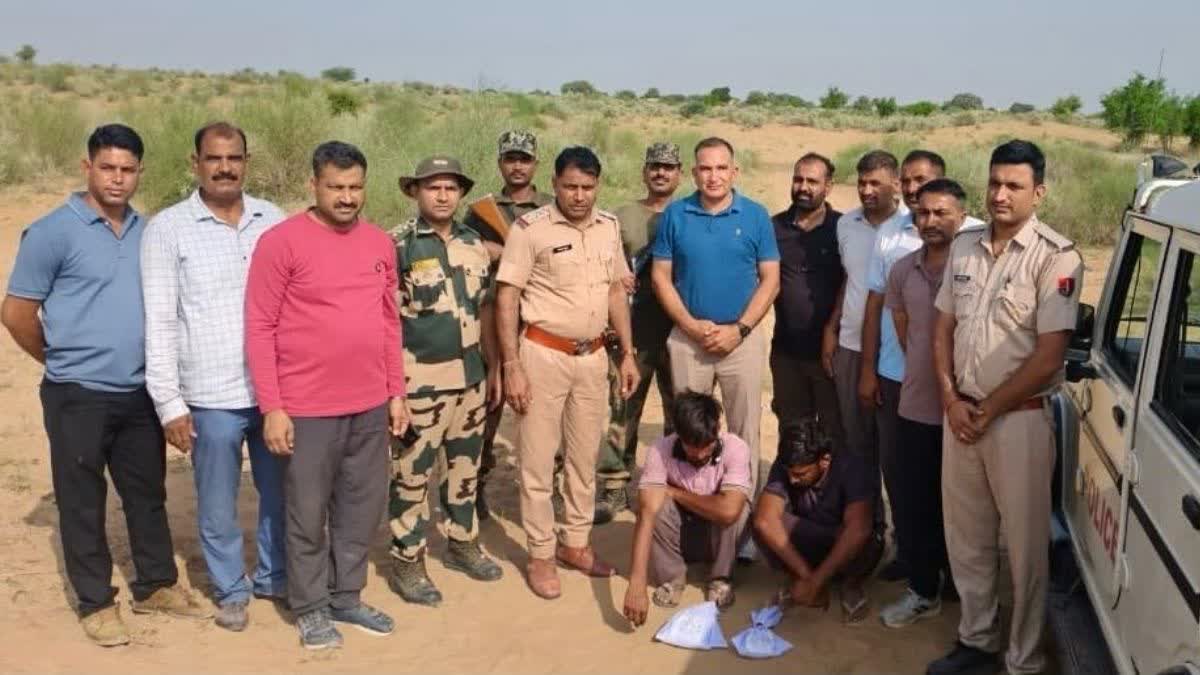 अंतरराष्ट्रीय सीमा चक 8 एसकेएम के पास नाकाबंदी में पकड़े गए आरोपी