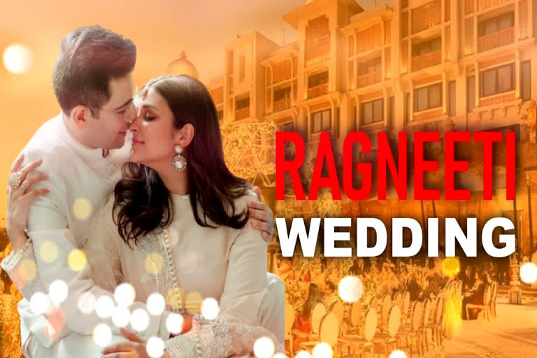Parineeti Chopra-Raghav Chadha wedding: Here's a peek into how RagNeeti's D-day looks like The impending wedding of Bollywood star Parineeti Chopra and Aam Aadmi Party (AAP) leader Raghav Chadha is generating immense excitement across the nation. Recent videos and images have surfaced from the wedding venue, offering a glimpse into the celebrations of this high-profile couple.