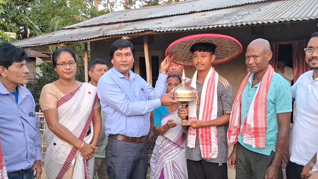 Jyotishman Baruah won the gold medal at the National Level East Zone Athletics