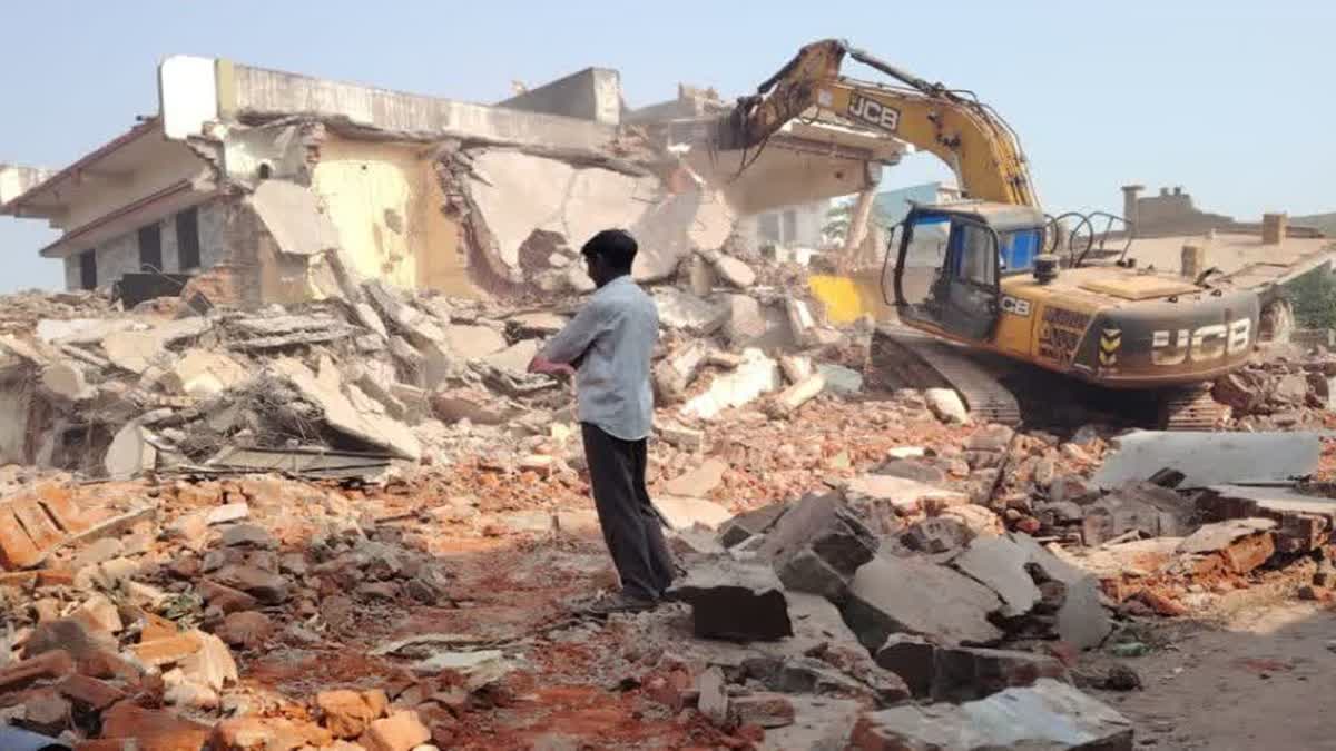 Mega demolition drive underway in Ahmedabad, Gujarat
