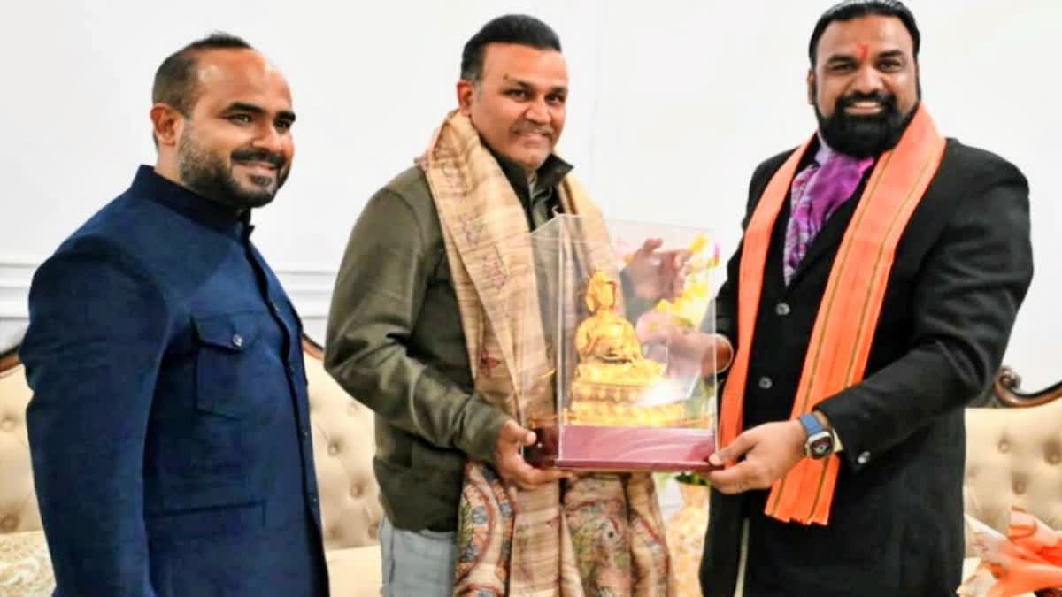 Virender Sehwag met Deputy CM Samrat Chaudhary