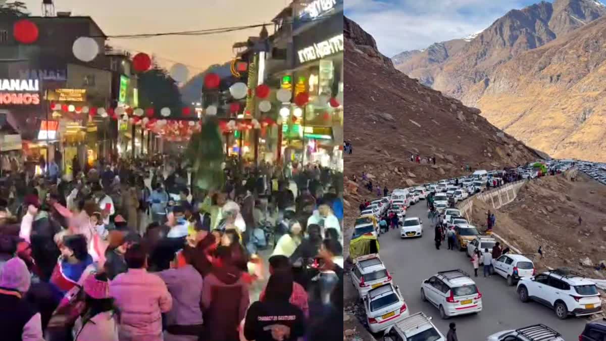 KULLU MANALI TOURIST RUSH FOR CHRISTMAS AND NEW YEAR CELEBRATION