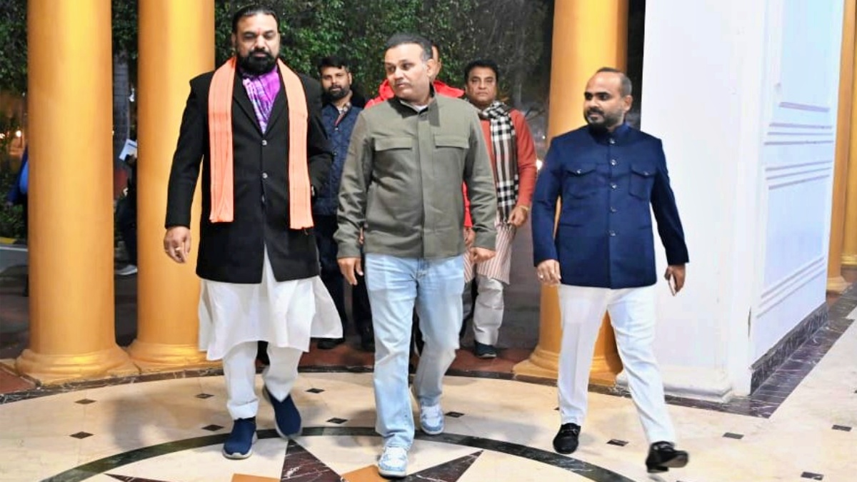 Virender Sehwag met Deputy CM Samrat Chaudhary