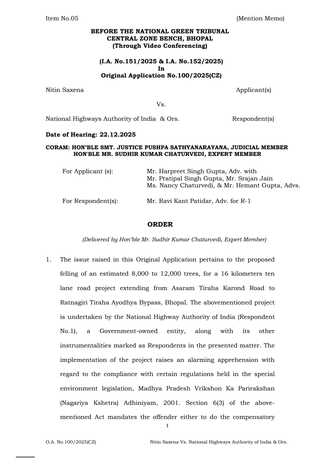 National Green Tribunal Bhopal