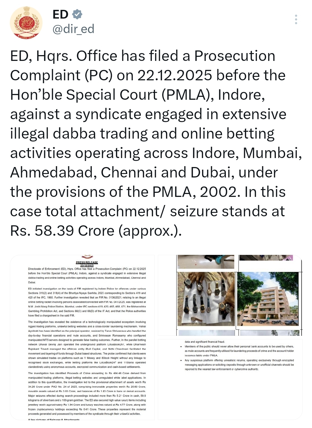 ED Chargesheet Vishal Agnihotri